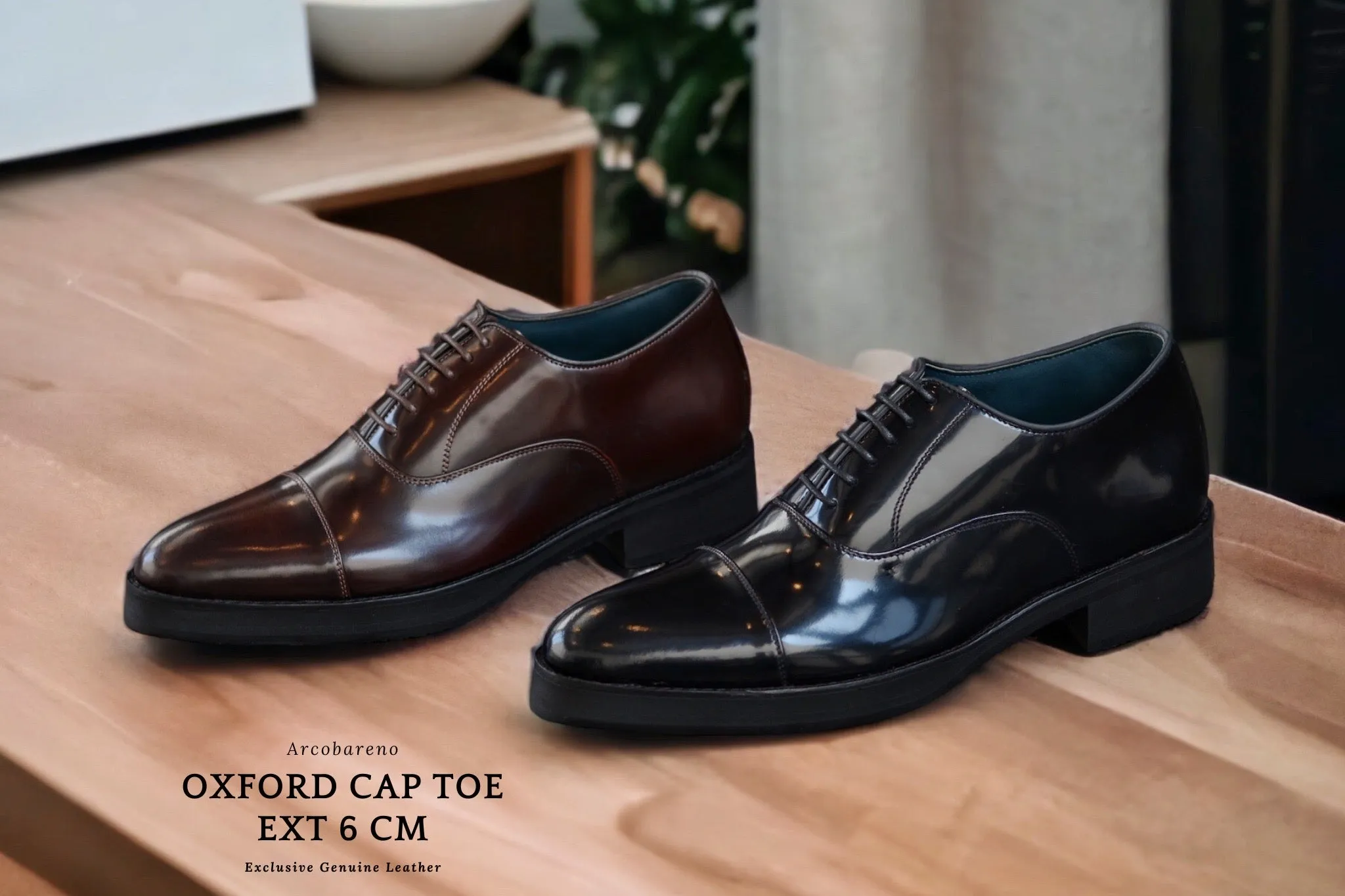 502-1 EXT 6 CM Oxford Cap Toe Piano Black