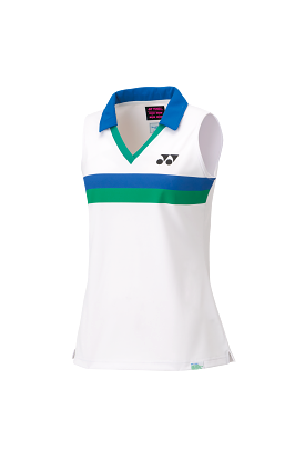 75TH Women's Sleeveless Polo Shirt 20627A [White]