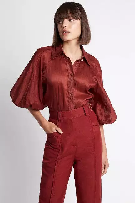 AJE Palms Puff Sleeve Shirt