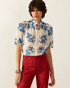 ALIX OF BOHEMIA Winnie Blue China Panel Shirt