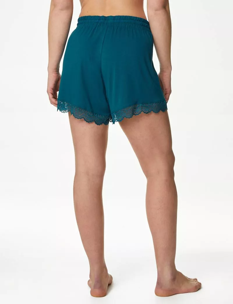 Body Soft Lace Trim Pyjama Shorts