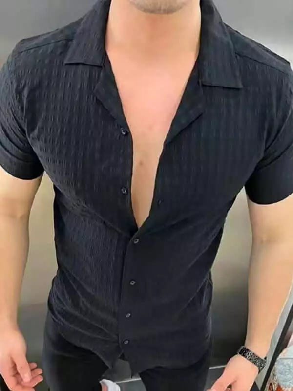 Casual Short Sleeve Men Shirt