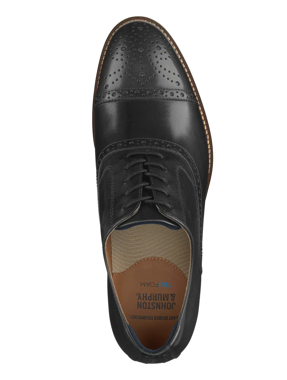 Conard 2.0 Black Cap Toe Shoe | Johnston & Murphy