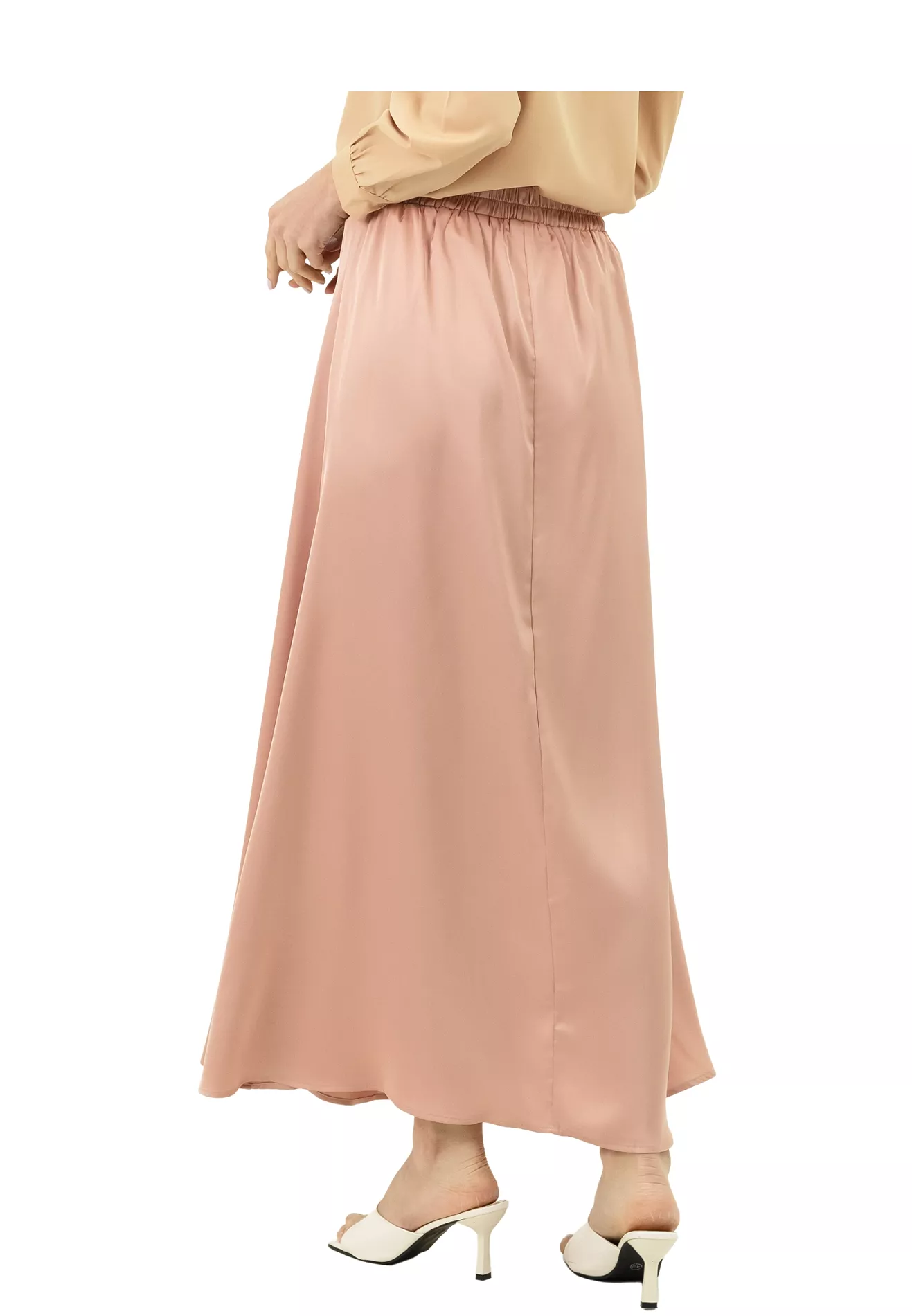 DAISY By VOIR Flowy Satin Maxi Skirt