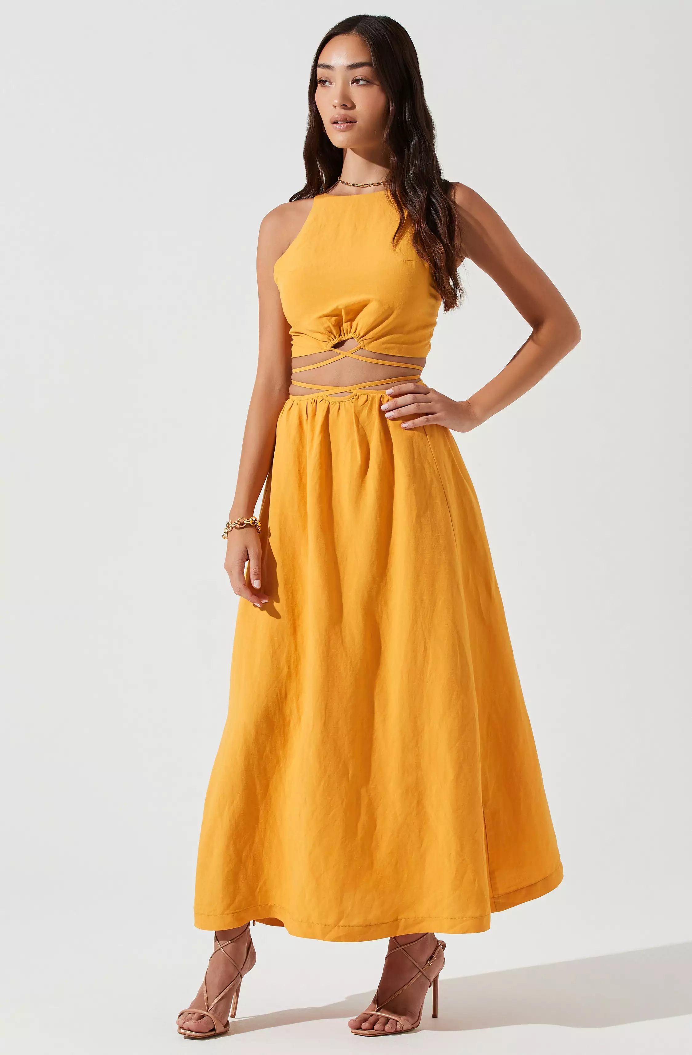 Divine Tie Waist Maxi Skirt