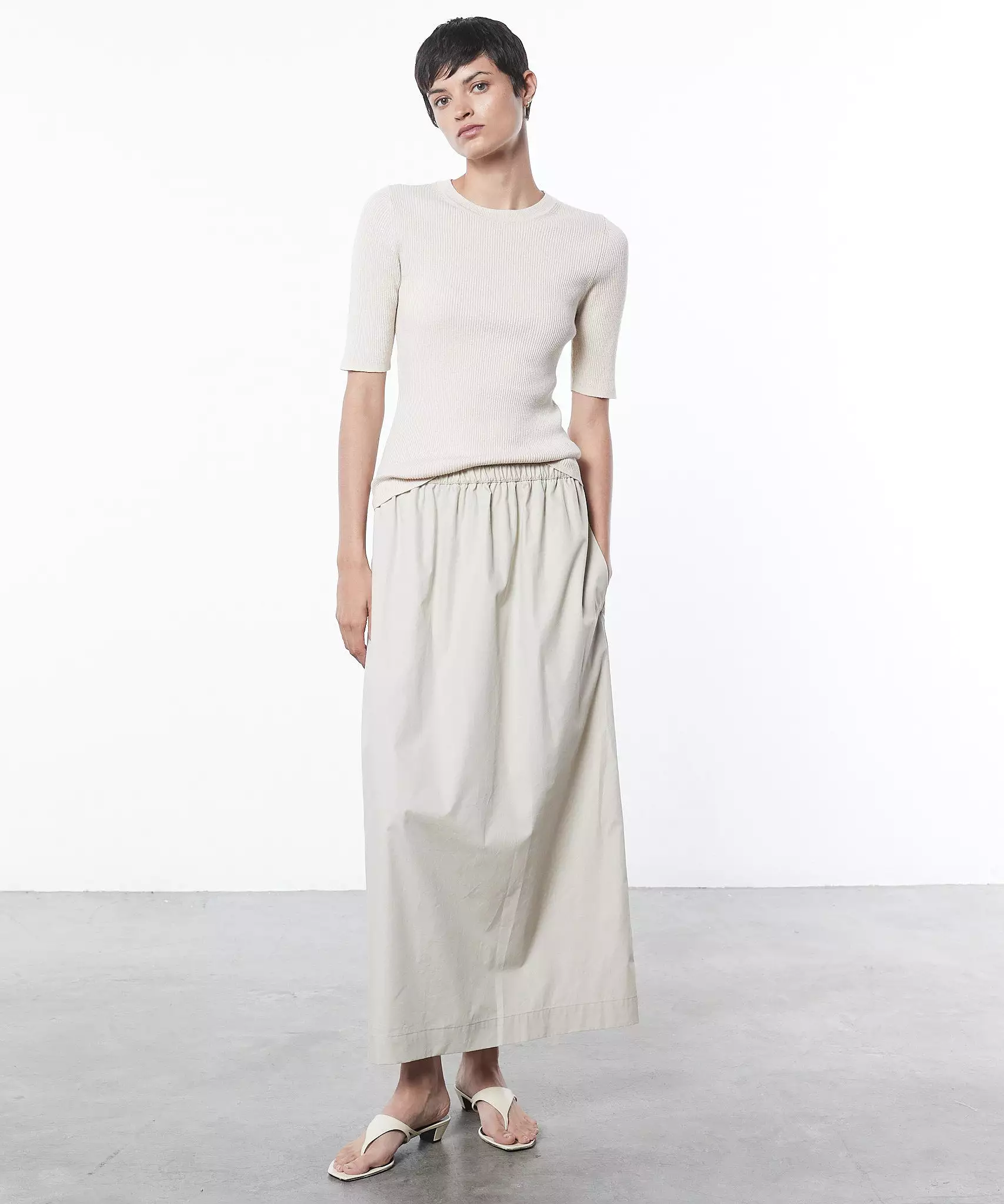 Enza Costa - Resort Poplin Skirt - Clay