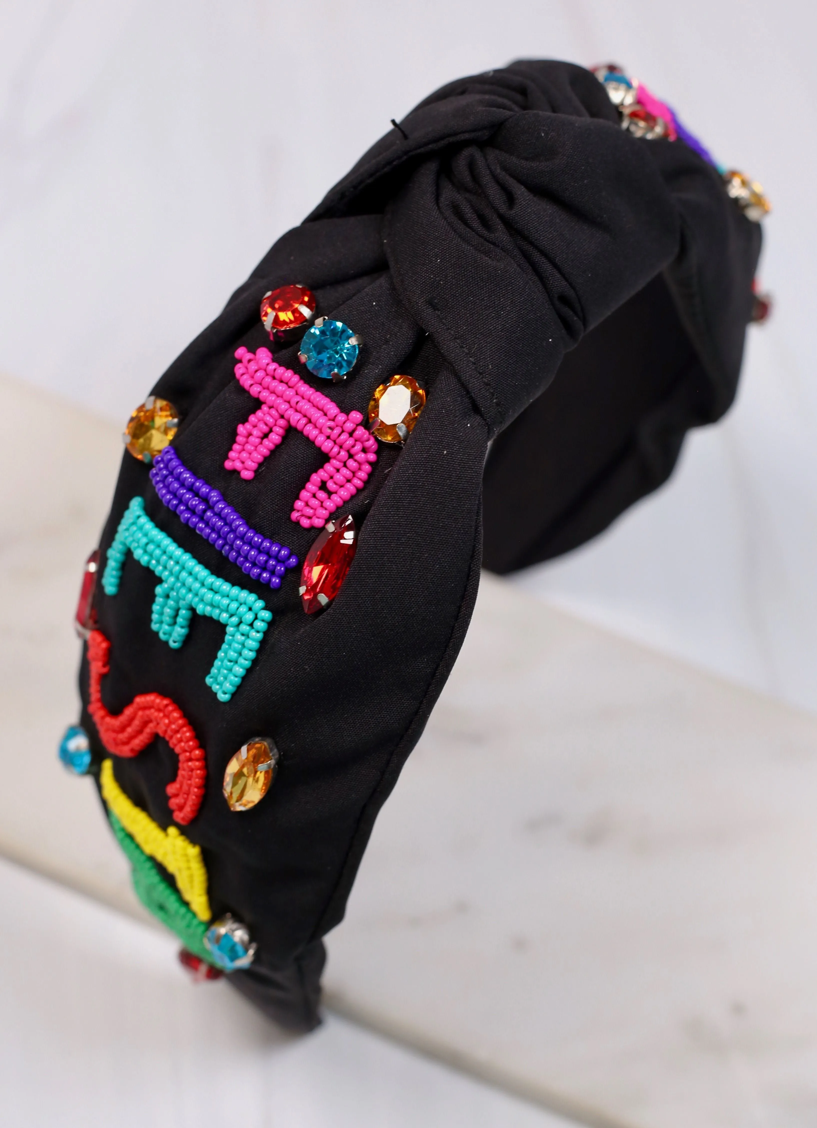 Fiesta Embellished Headband BLACK