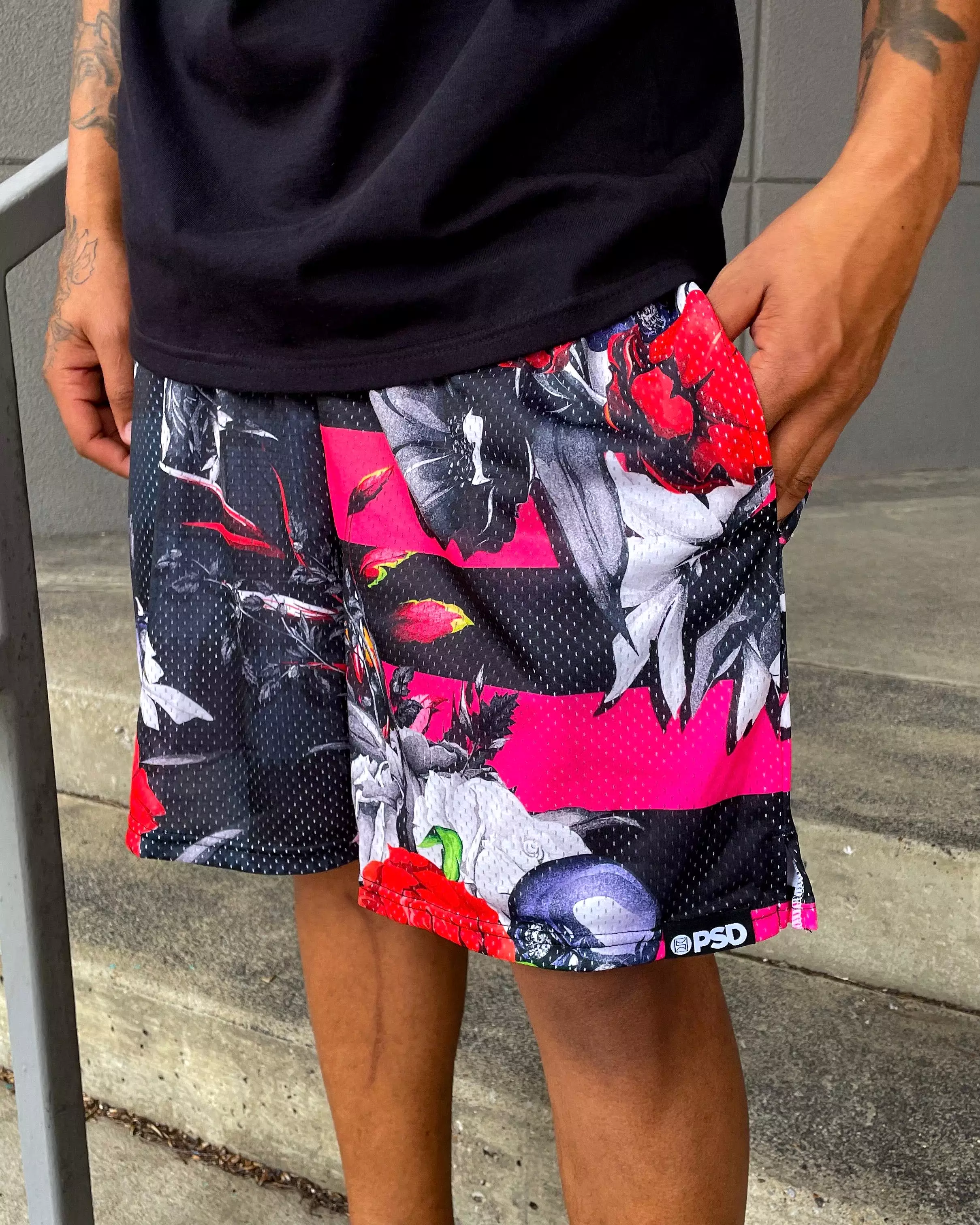 Floral Demis Mesh Shorts