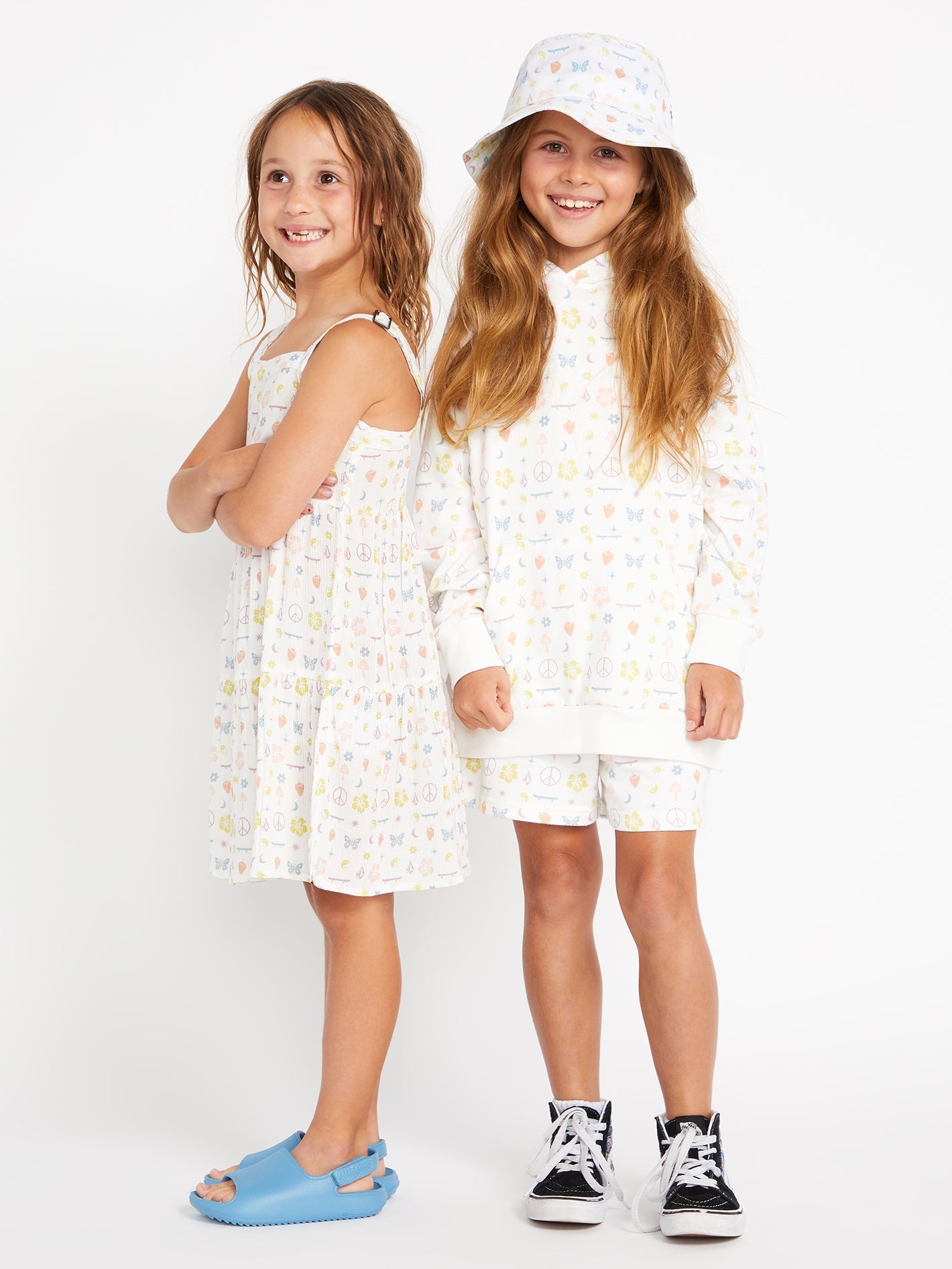 Girls Stickerbook Dress - Star White