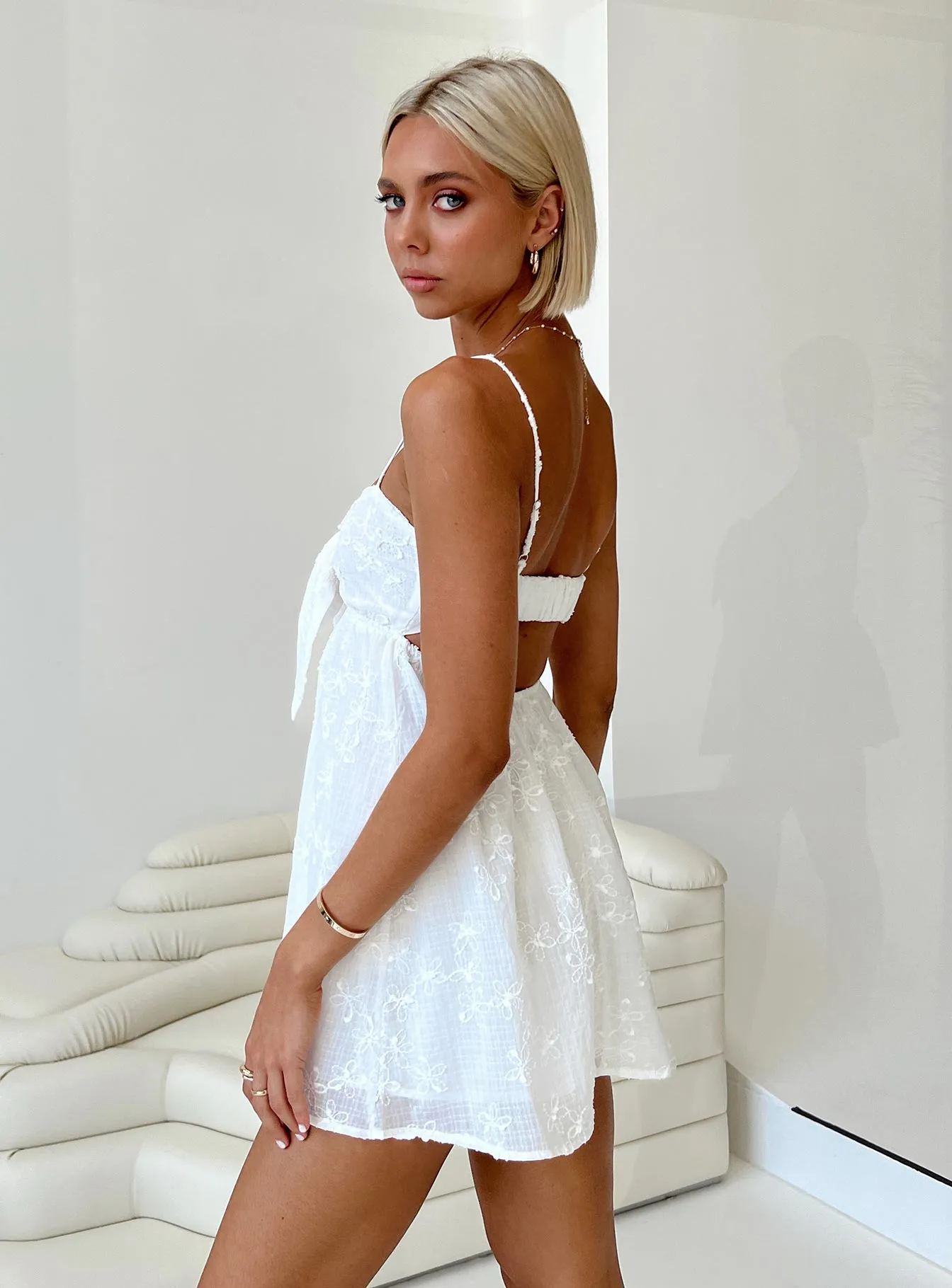 Granno Mini Dress White