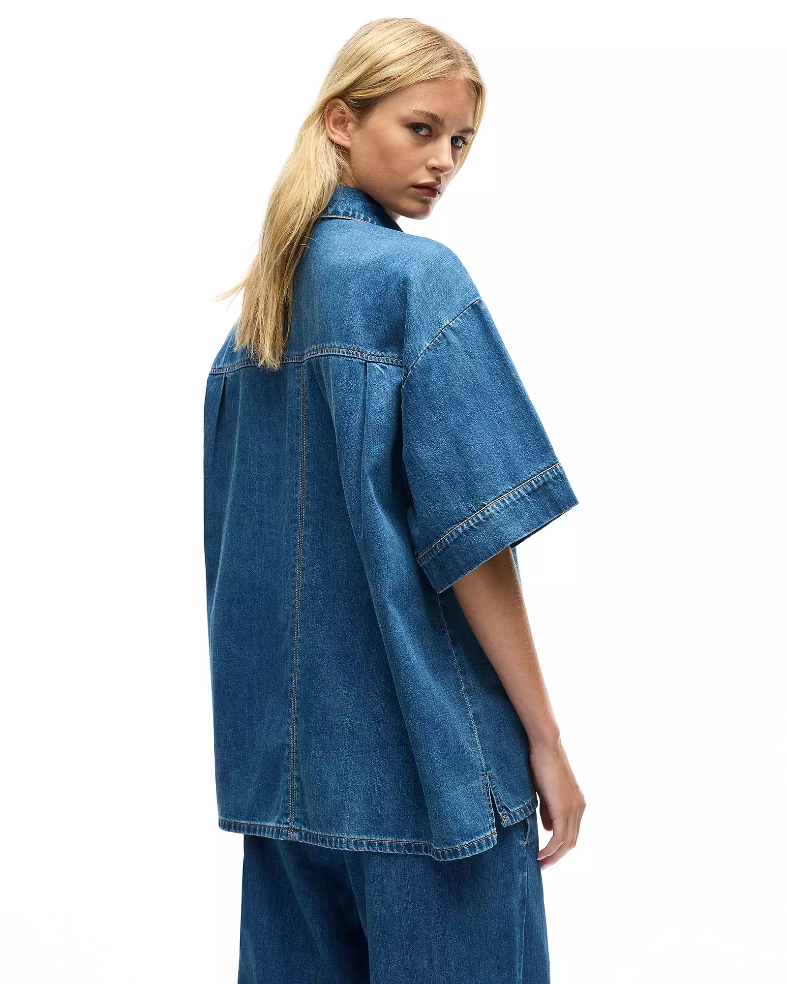 INES SHIRT - MID INDIGO