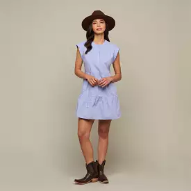 Lachlan Button Dress :: Periwinkle