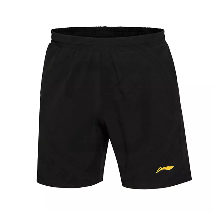 Li-Ning Badminton Sports Shorts ATSSB03-2 Black/Gold MEN'S