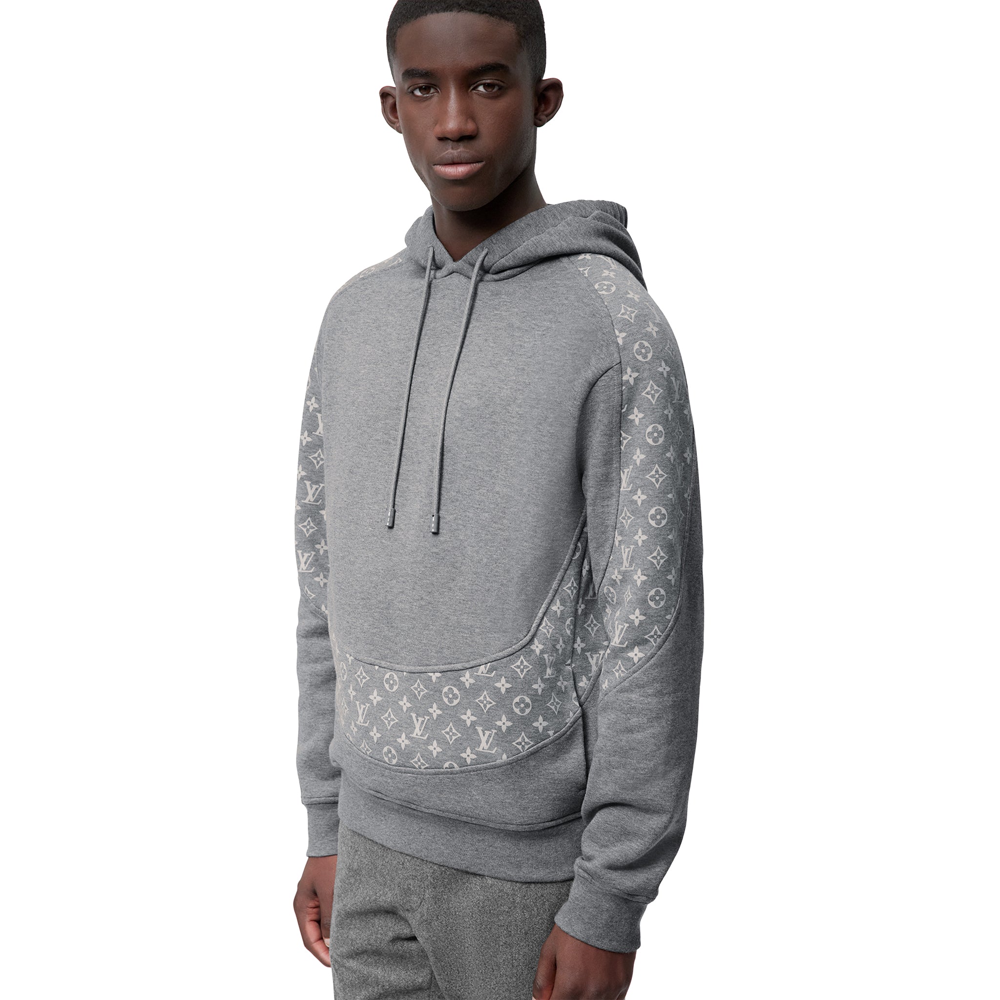 Louis Vuitton LV Monogram Circle Cut Grey Hoodie