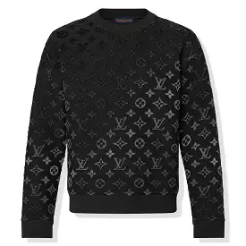 Louis Vuitton LV Monogram Gradient Fil Coupe Black Sweatshirt