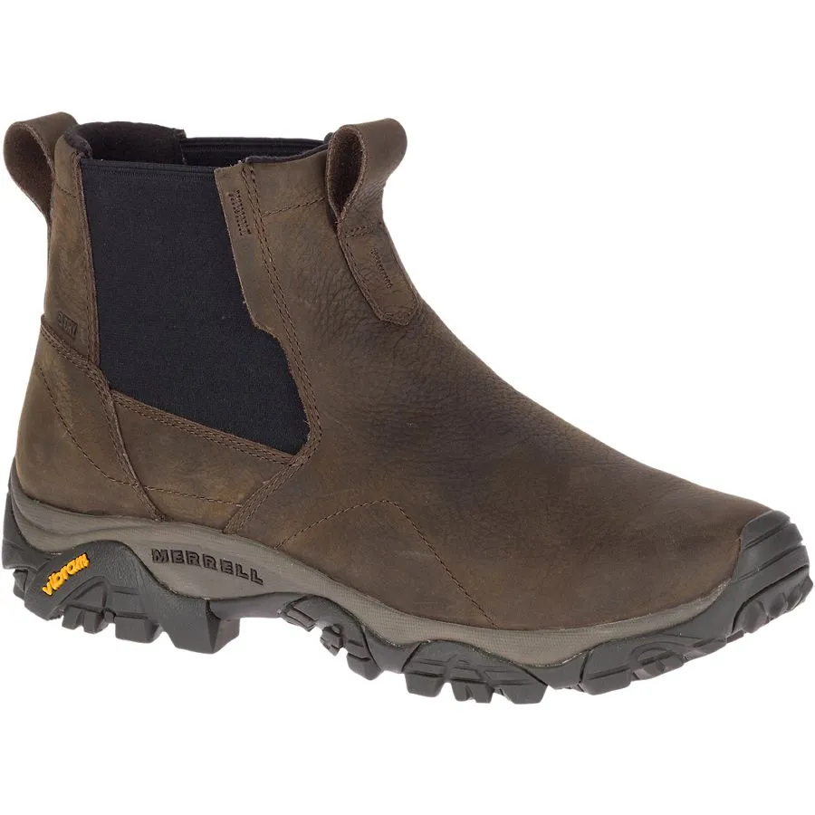 Merrell Mens Moab Adventure Chelsea Waterproof Slip On Boots-Brown