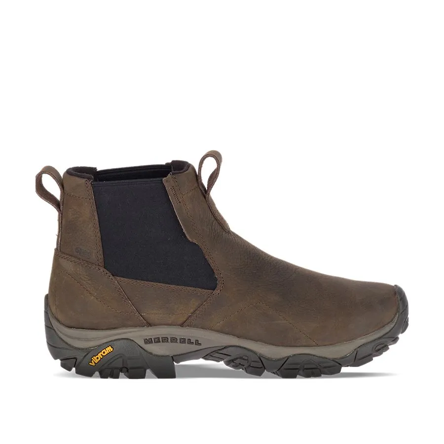 Merrell Mens Moab Adventure Chelsea Waterproof Slip On Boots-Brown