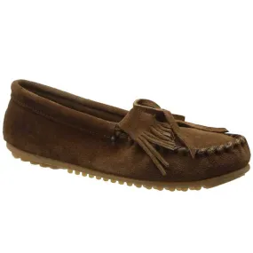 Minnetonka Kilty Moc Hardsole Dusty Brown Suede (Women's)