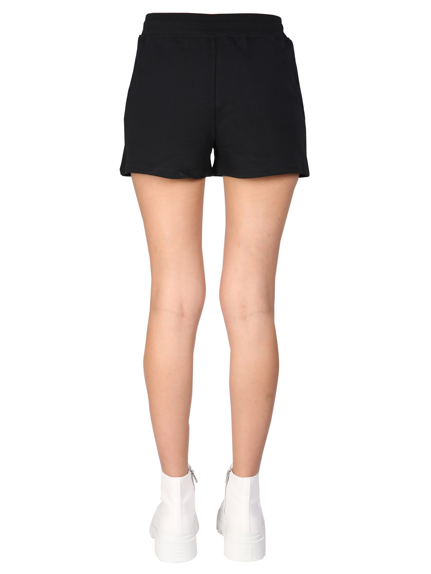 MOSCHINO    COTTON FLEECE SHORTS WITH LOGO