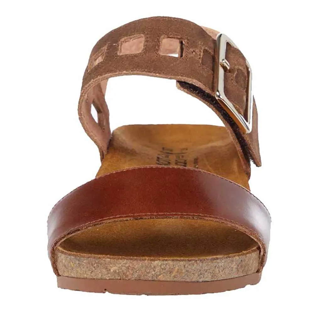 Naot Dynasty Maple Brown Leather/ Antique Brown Suede/ Marigold Leather (Women's)