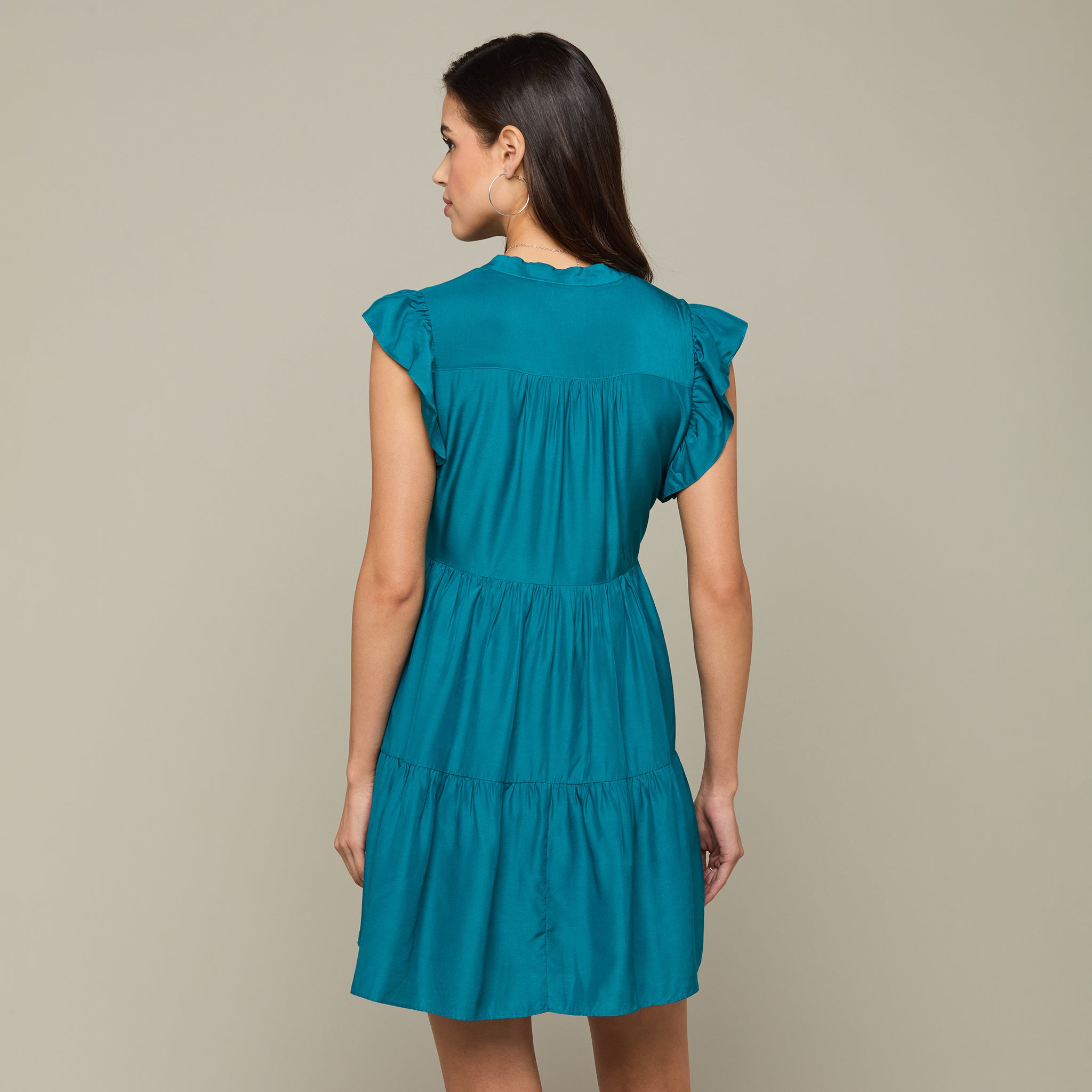 Neelie Button Dress :: Teal