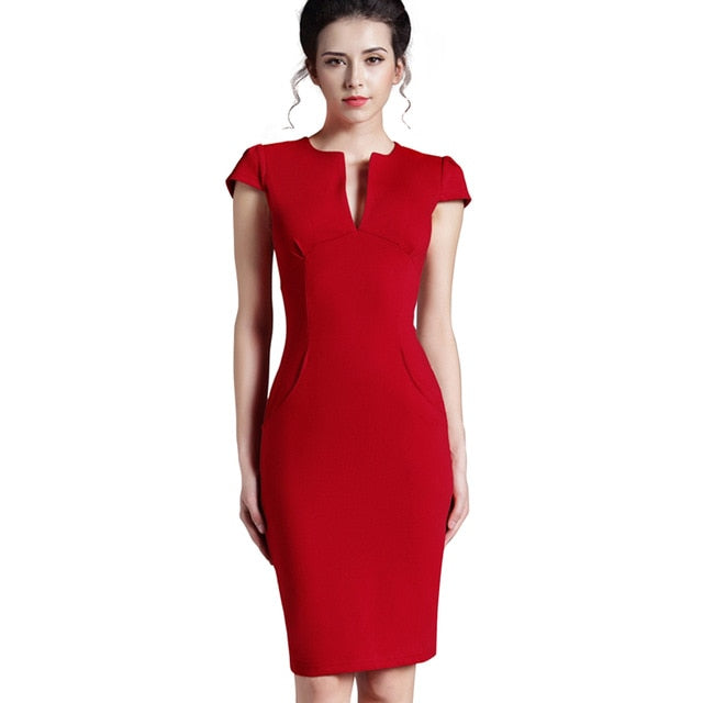 Nice-forever Office Women dress