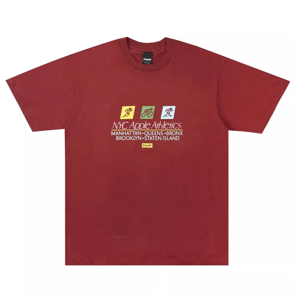 Only NY Apple Athletics Tee Shirt Wine