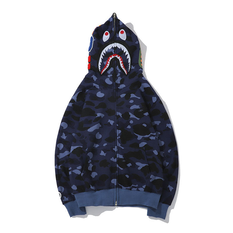 Padded Camouflage Luminous Zipper Hoodies