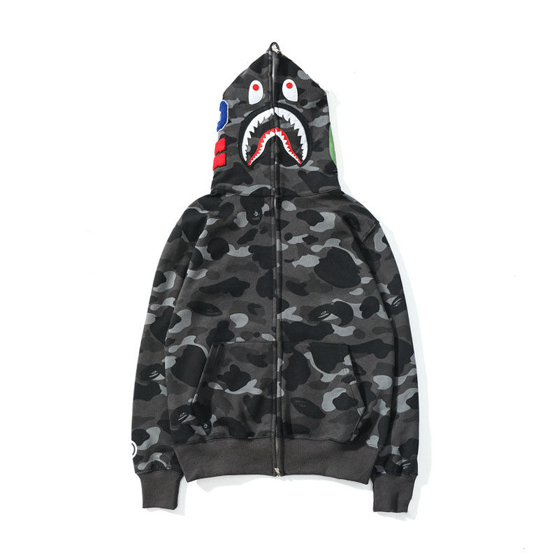 Padded Camouflage Luminous Zipper Hoodies