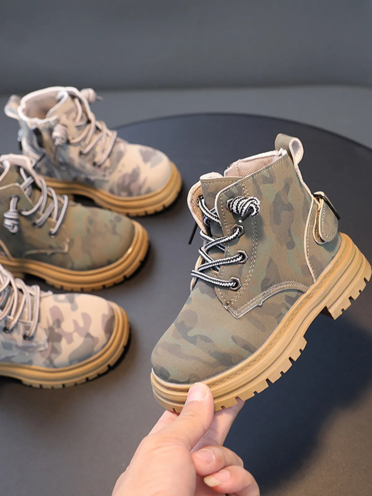 Perfectly Blended Camouflage Boots By Liv and Mia