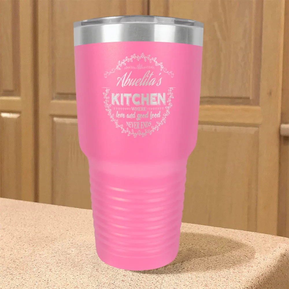 Personalized Stainless Steel Tumbler Kitchen Where Love and Good Food Grandma