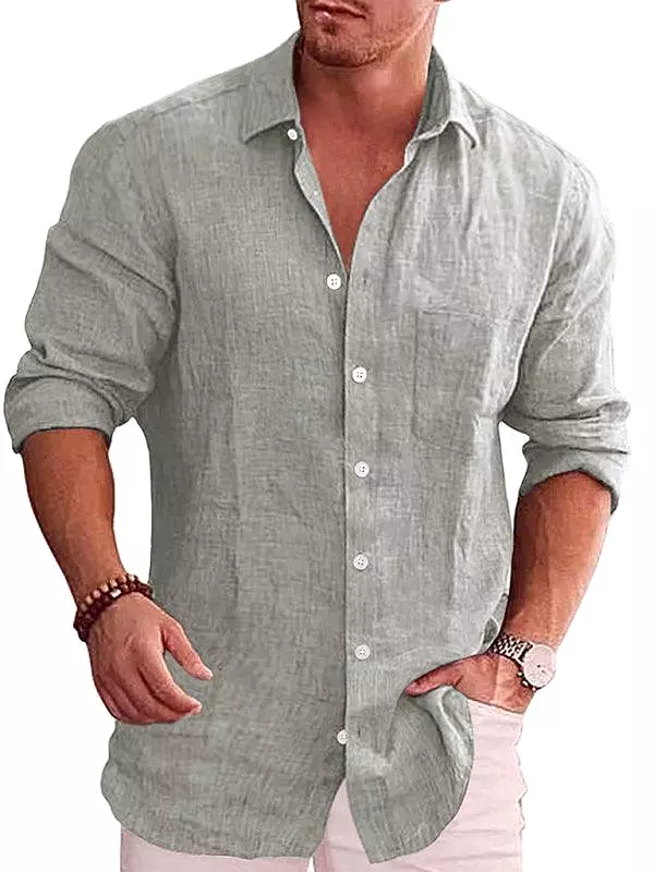 Pietro Long Sleeve Linen Shirt