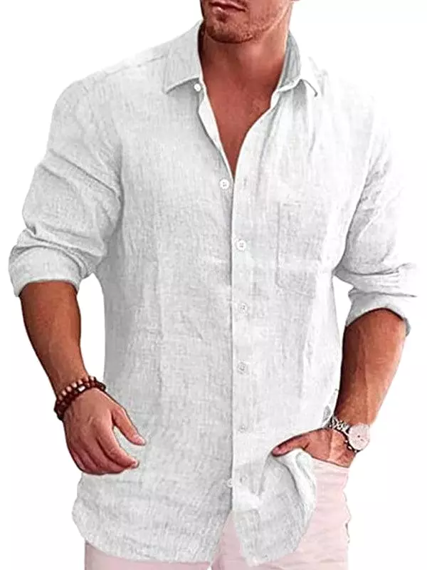 Pietro Long Sleeve Linen Shirt