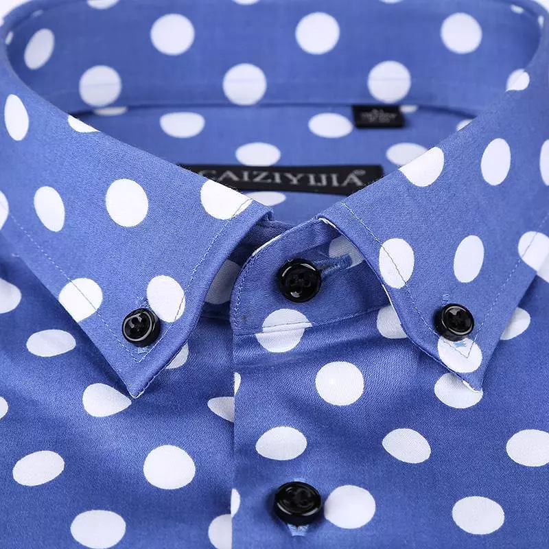 Polka Dot Dress Shirt For Men