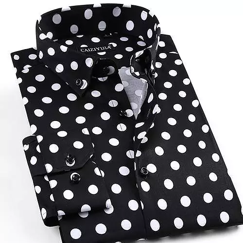 Polka Dot Dress Shirt For Men