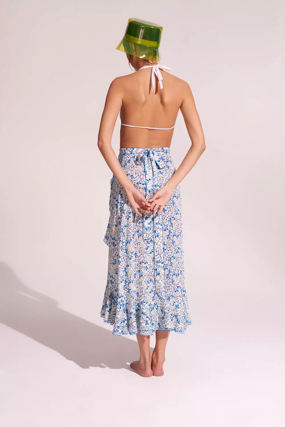 Poupette St Barth - Long Skirt Aude - Blue Mini Jonquille