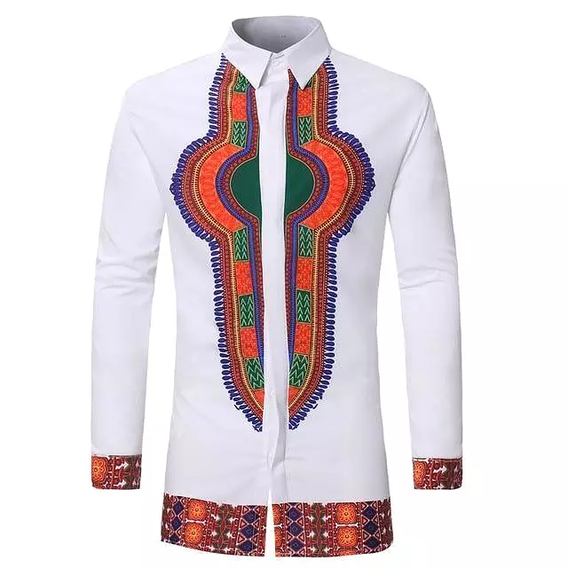 Red African Men Shirt