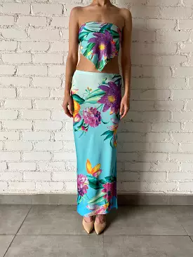 Rococo Sand - Ocean Maxi Skirt - Turquoise