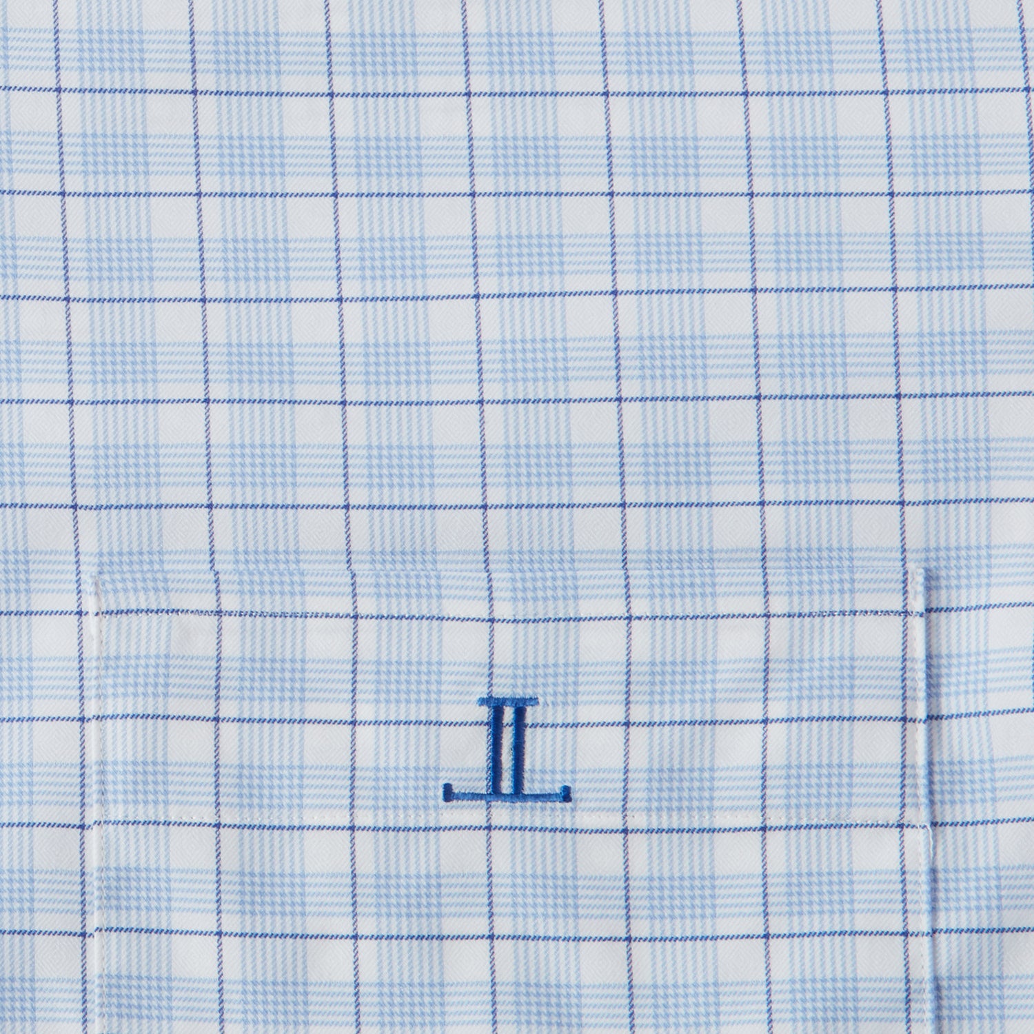 San Antonio :: White And Blue Graph Plaid