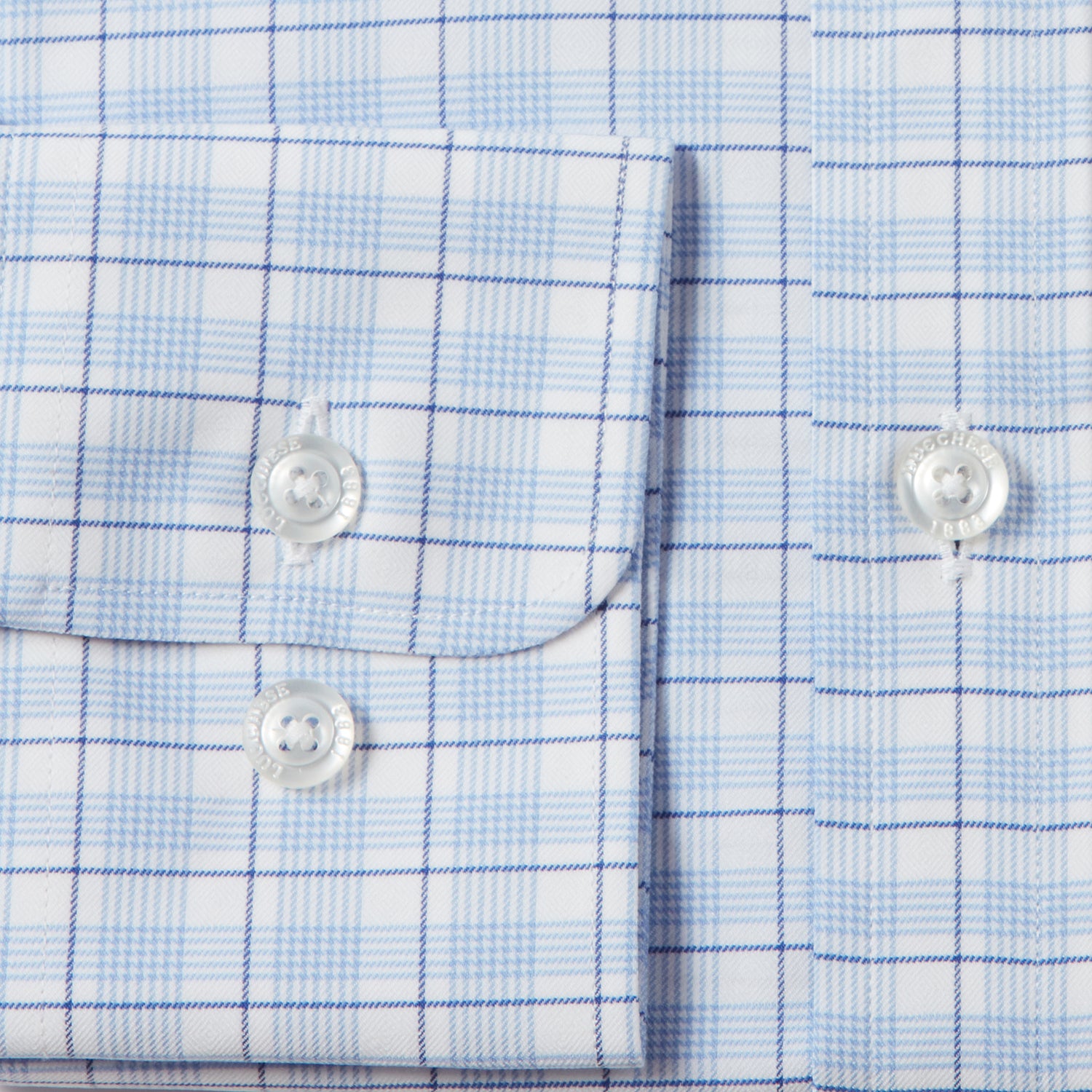 San Antonio :: White And Blue Graph Plaid