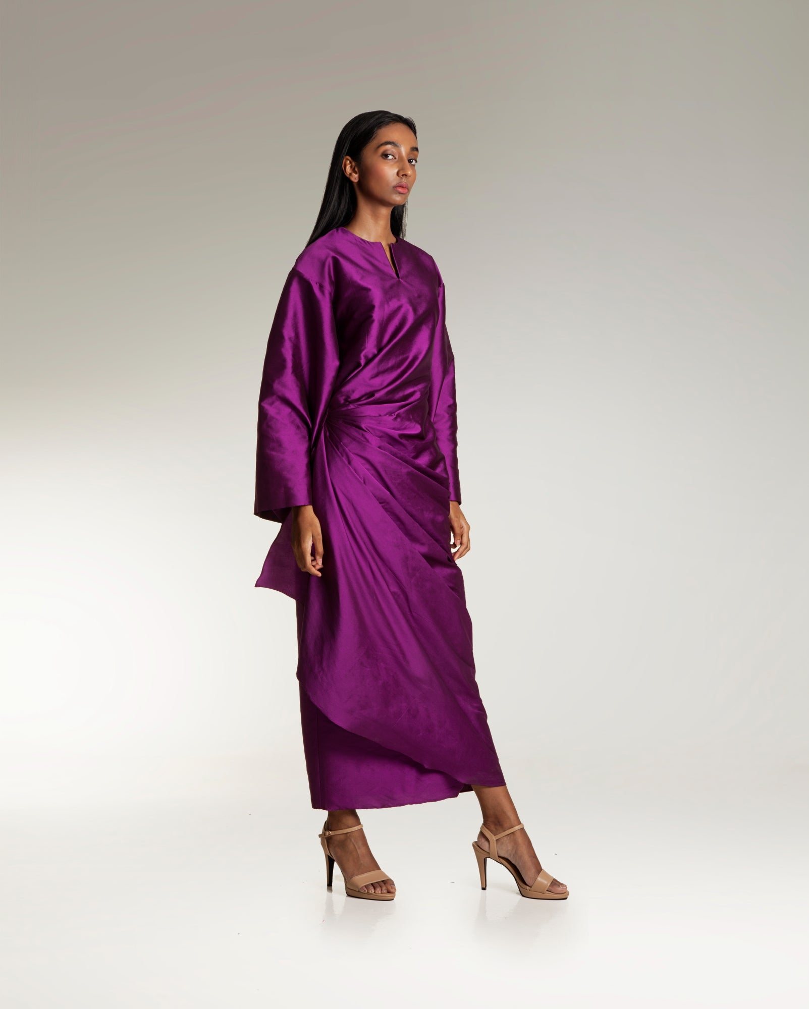 Sarong Kurung Dress (Purple)