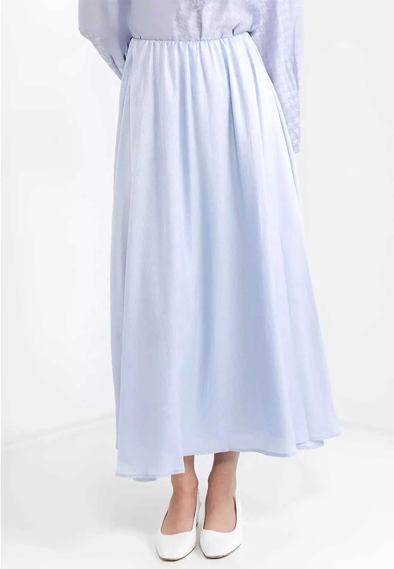 Silky Flare Maxi Skirt