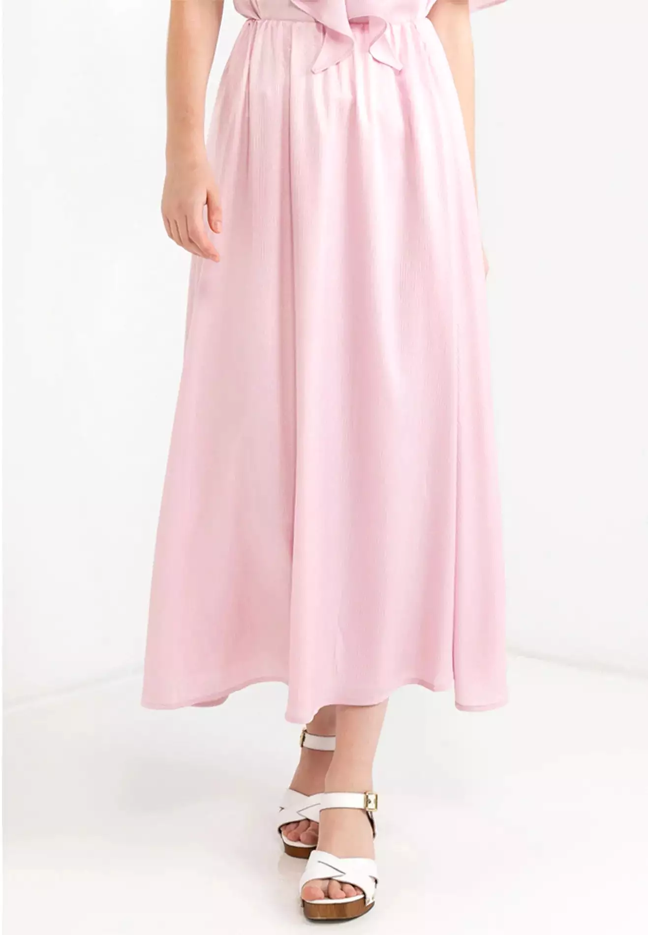 Silky Flare Maxi Skirt