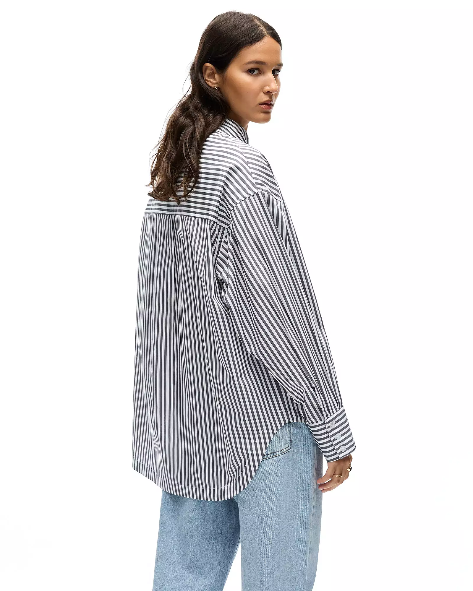 SLOANE SHIRT - SMOKE STRIPE