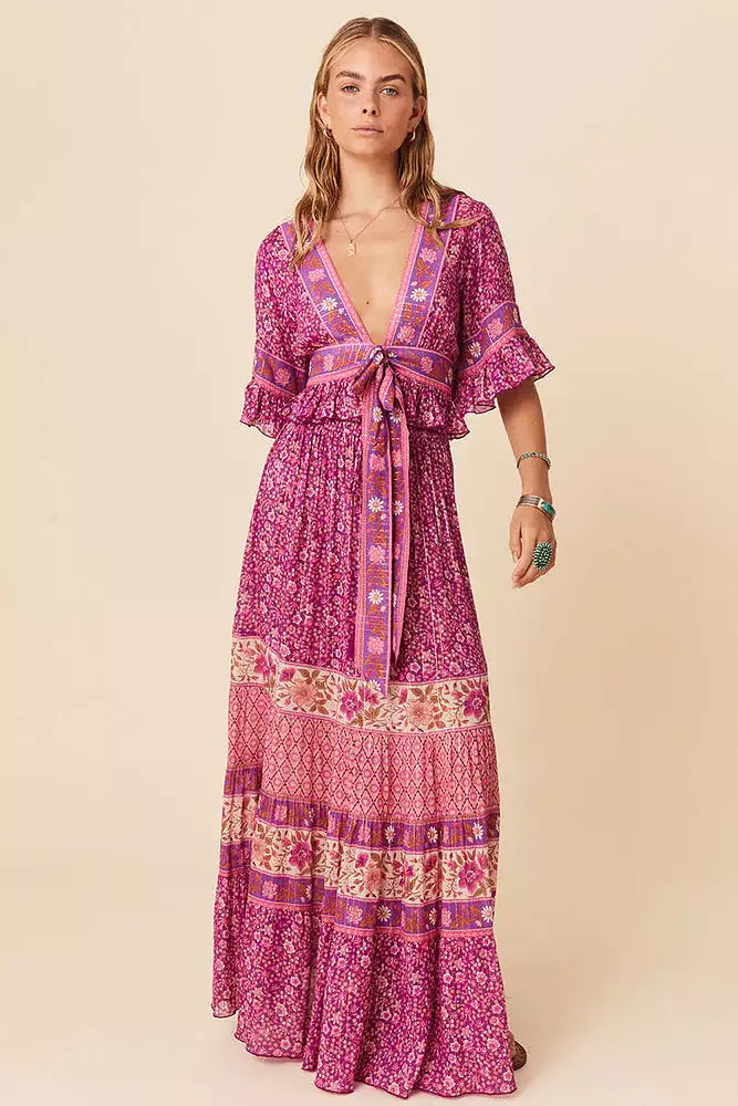 Spell SIENNA MAXI SKIRT Fuchsia