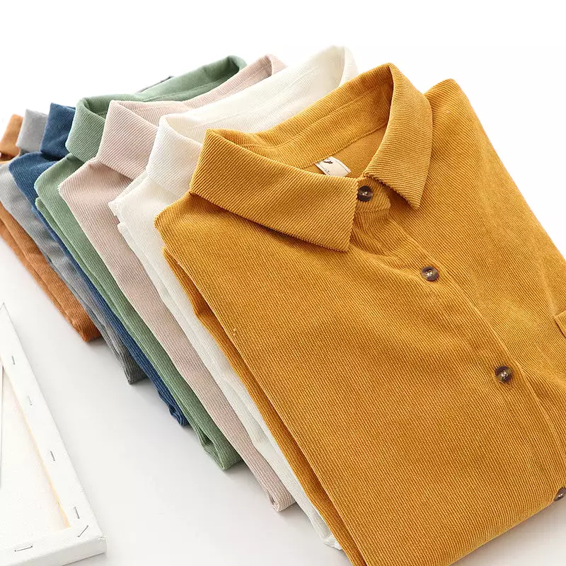 Spring new corduroy shirt for women