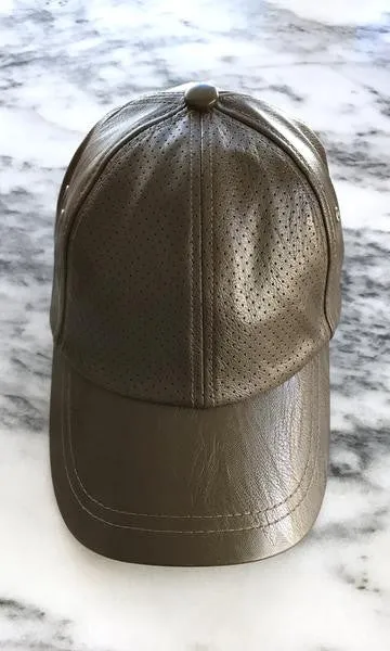 Sweat Active Vegan Leather Baseball Cap Army Green