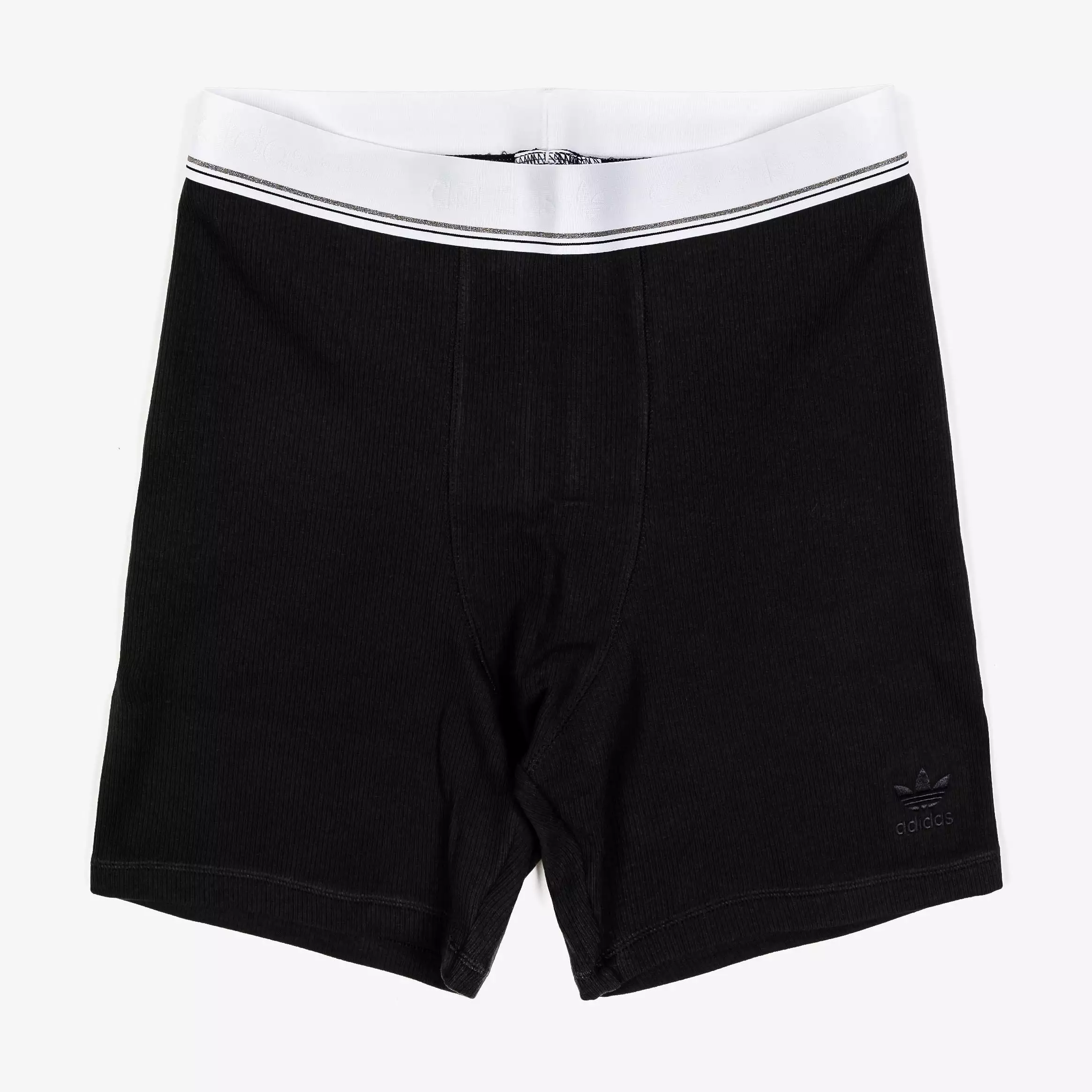 Tape Ribbed Womens Shorts (Black/White)