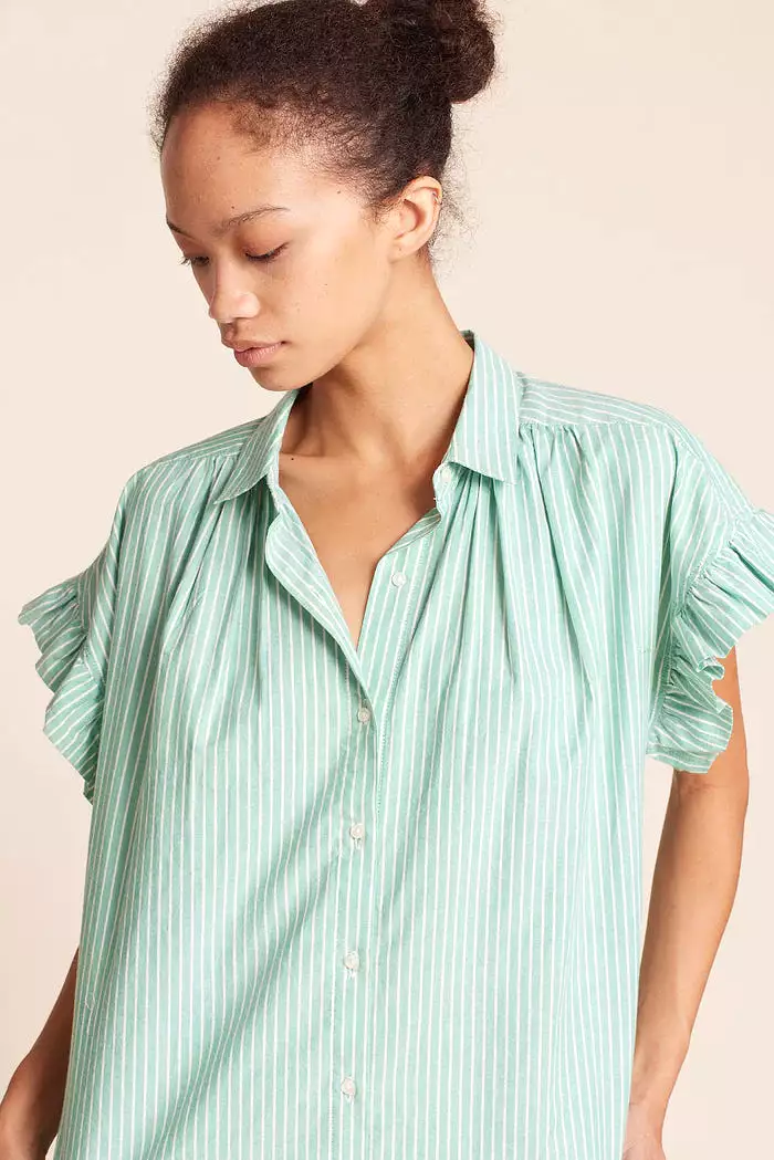 TROVATA Marianne B Ruffle Sleeve Shirt