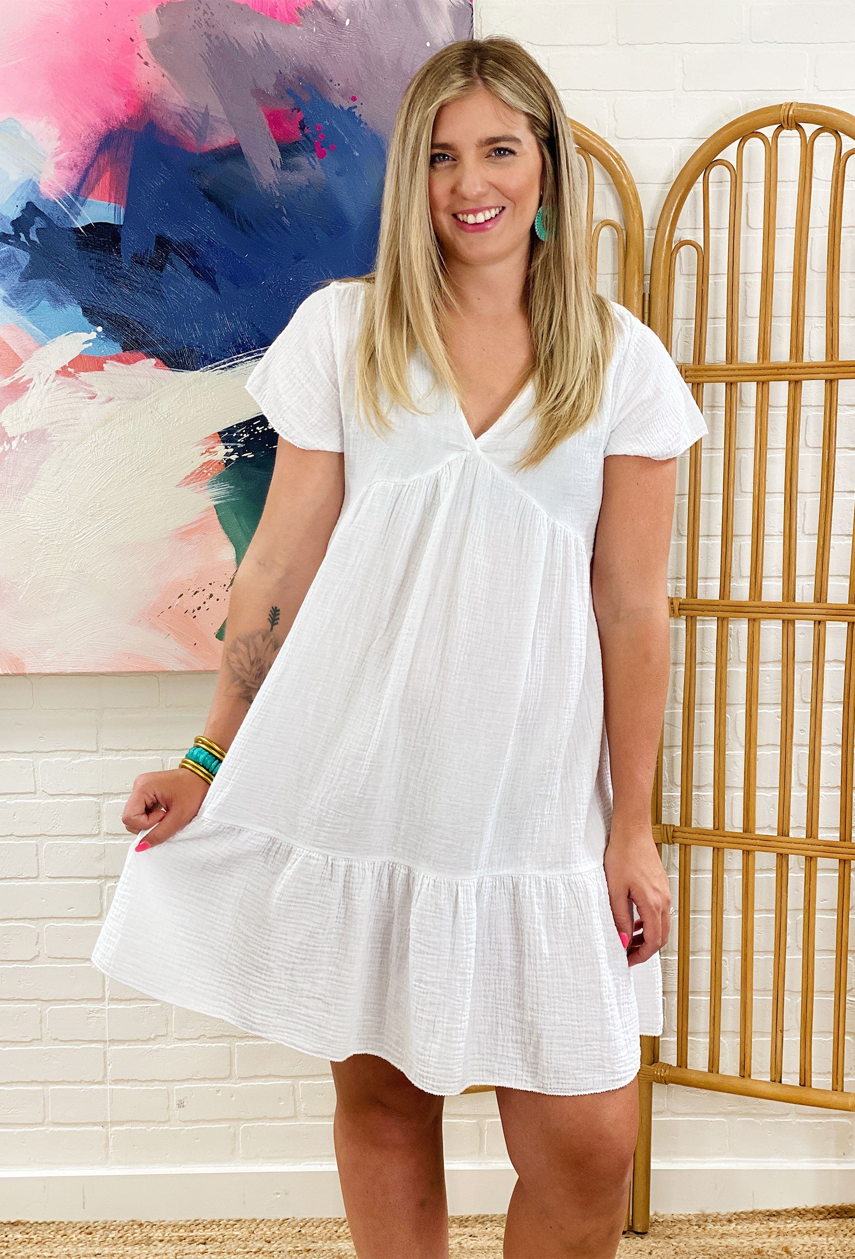 Vacation Mode Linen Dress